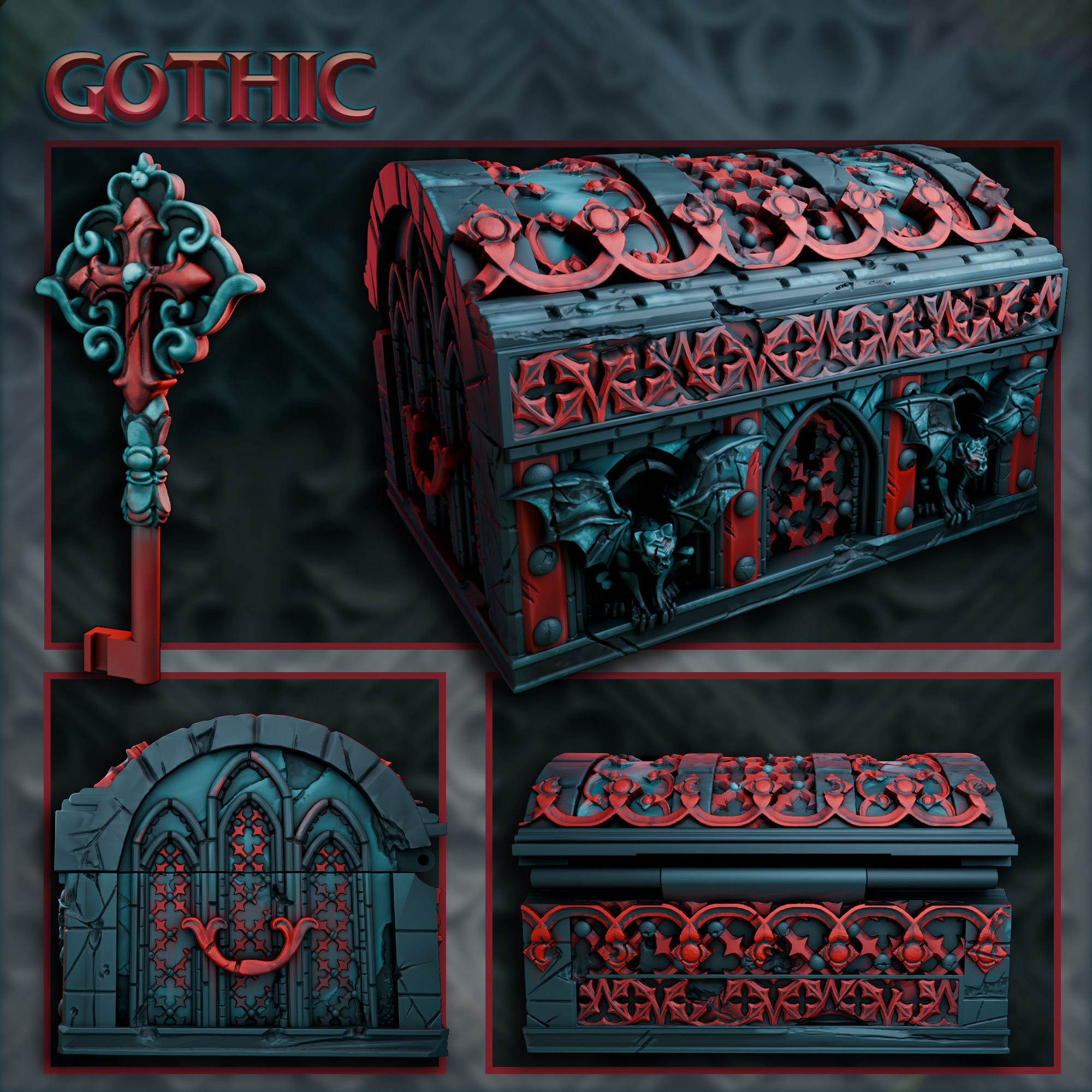 Legendary Treasure Chests: Gothic Chest 模型预览图 1
